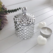 Load image into Gallery viewer, Geo Tea-light Vessel - Silver