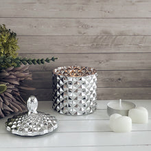 Load image into Gallery viewer, Geo Tea-light Vessel - Silver
