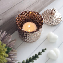 Load image into Gallery viewer, Geo Tea-light Vessel - Rose Gold