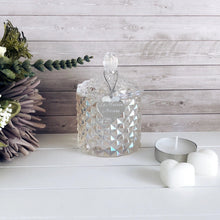 Load image into Gallery viewer, This gorgeous cut-glass jar is hand produced to ensure a strong glass range with high heat-resistance.