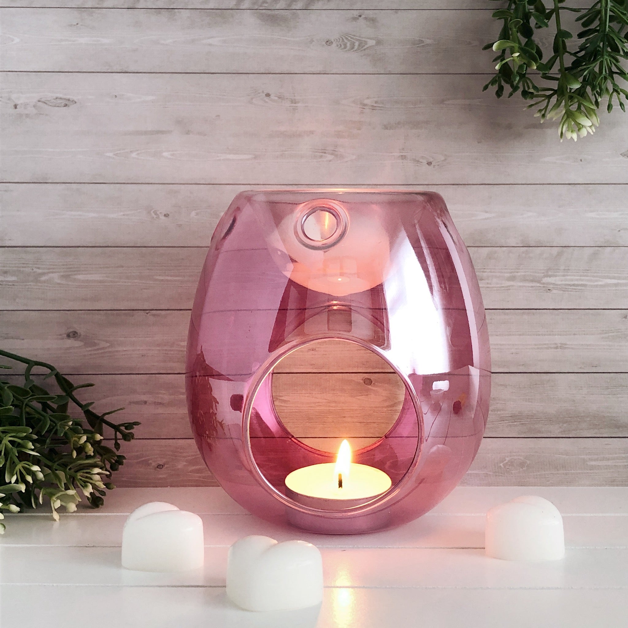 Pink Glass Wax Melt Burner - Home Decor