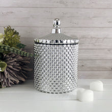 Load image into Gallery viewer, This raindrop patterned wax melt vessel with classic french-top lid adds a touch of elegance to any room. The french chic lid helps to seal in scent and improve wax shelf life, which makes them ideal for holding your wax melts alongside your wax melt burner.